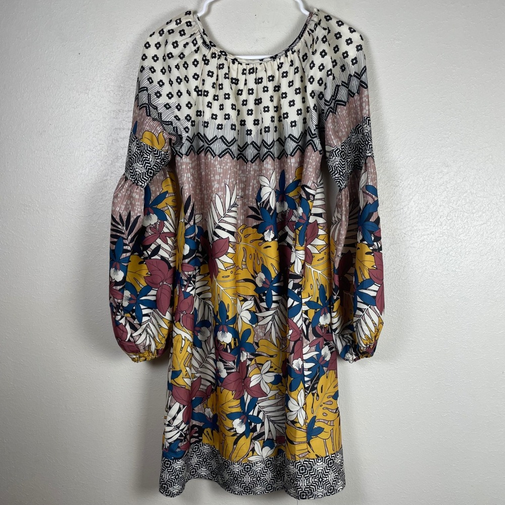 Jade Melody Tam Women Small Boho Tropical Floral Geometric Tassel Mini Dress‎ - Picture 4 of 7